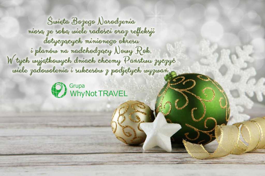 Wesołych Świąt życzy biuro podróży Why Not HOLIDAYS